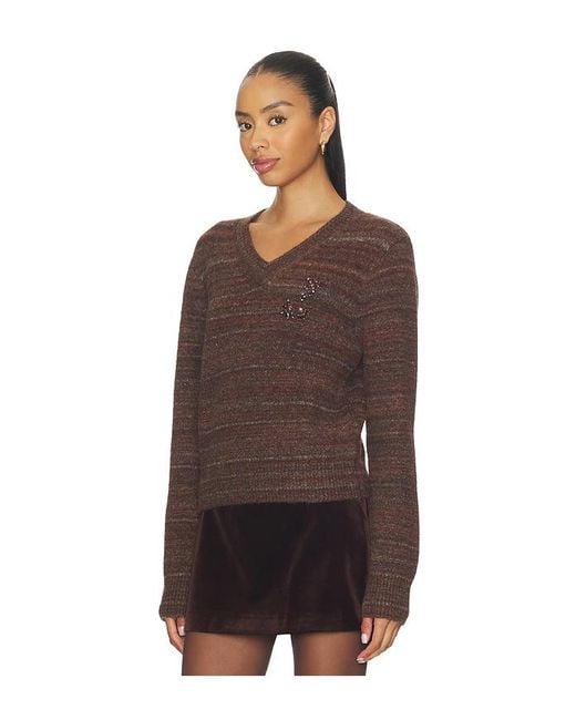 Astr Brown Dasia Sweater