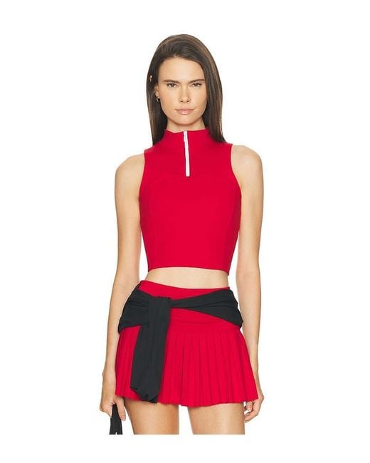 Gold Hinge Red Day To Night Quarter Zip Top