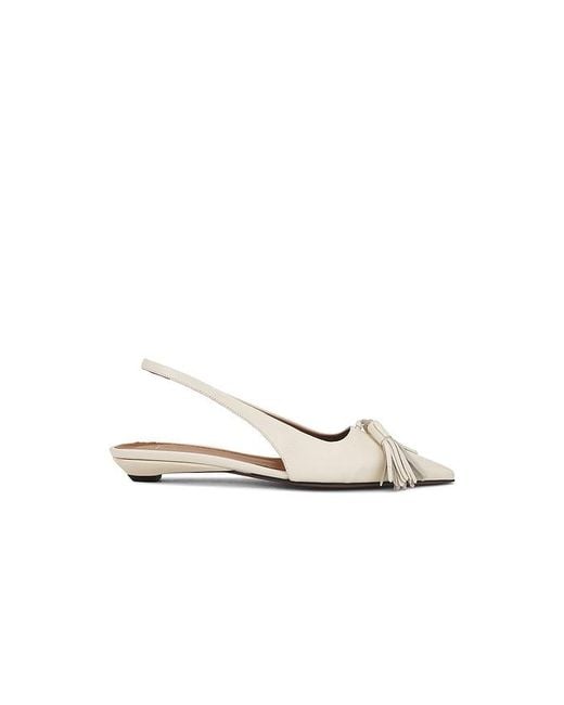 Atp Atelier White Molvena Linen Nappa Flats