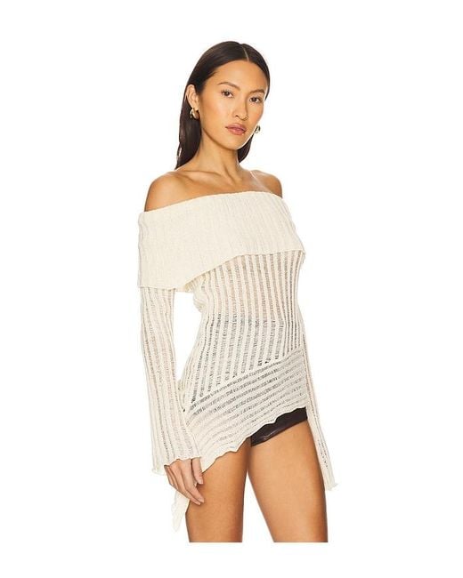 PULL TAWNY en Ivory superdown en coloris White