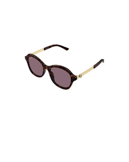 Gucci Brown Sonnenbrille Round