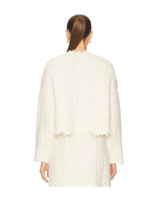 Jonathan Simkhai White Kurzer Pullover Fleix