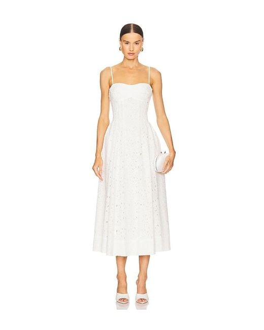 Jonathan Simkhai White Midi-Kleid Kittiya