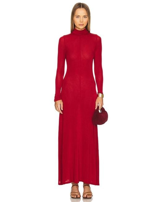 St. Agni Red Jersey Maxi Dress