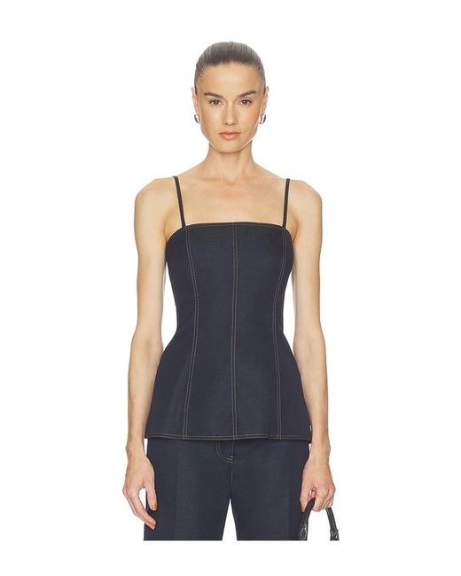 Helmut Lang Blue Minimal Slip Top