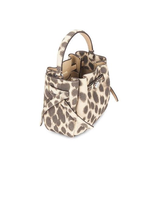 Tory Burch White Romy Suede Mini Bucket Bag