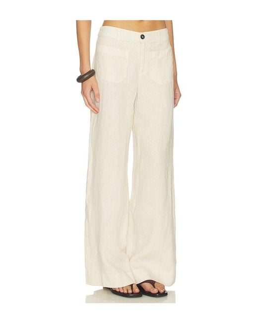 Sanctuary White The Linen Marine Wide Leg Pants
