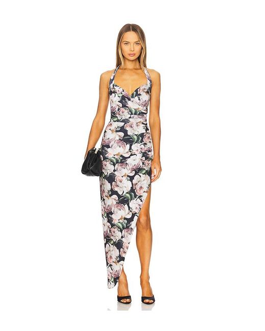 Norma Kamali Multicolor Abendkleid Mit Seitlicher Drapierung Cayla