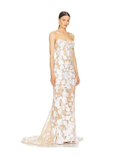 Vestido Largo Jasmine Bridal En Color Blanco Talla (También En S, Xl) Bronx and Banco de color White