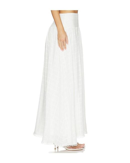 Peixoto White Camila Maxi Skirt