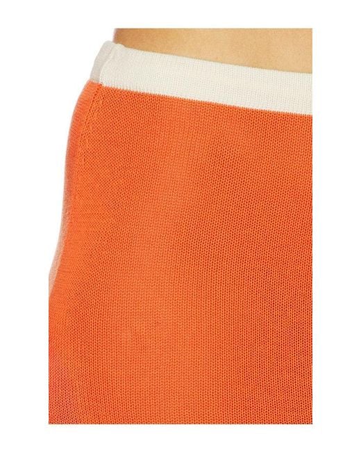 Leslie Amon Orange Noelle Skirt