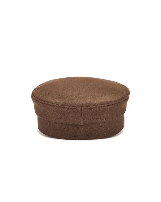 Ruslan Baginskiy Brown Monogram-Embellished Fringed Baker Boy Cap