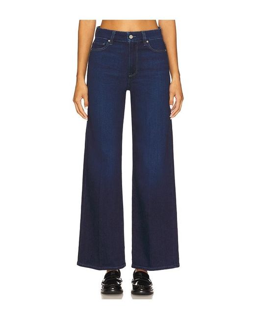 PAIGE Blue Anessa Wide Leg Jeans