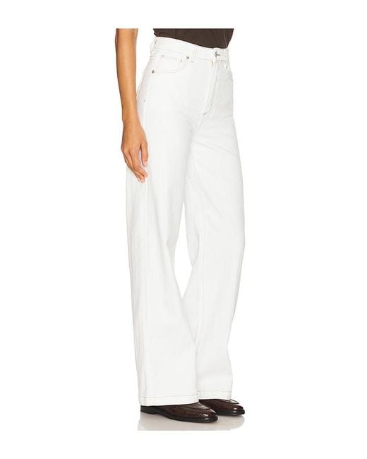 A.Brand White Wide Leg Jeans