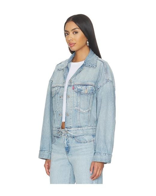 Levi's Blue Loose Crop Trucker Jacket