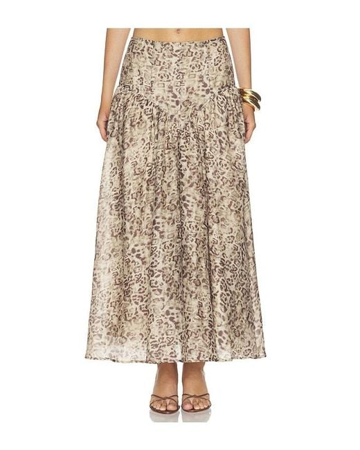 Bardot Natural Hildie High Waisted Midi Skirt