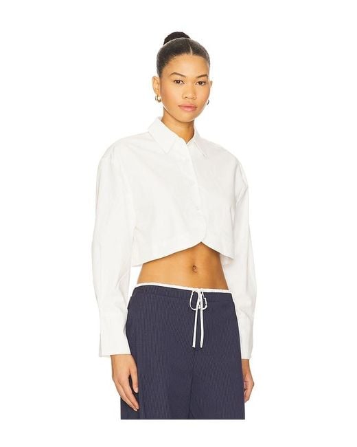 ALL THE WAYS White Tara Button Up Top