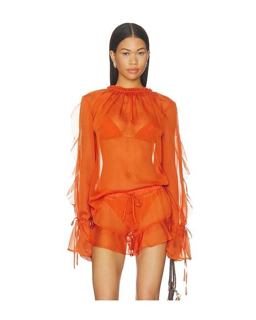 Shani Shemer Orange Jeanie Top