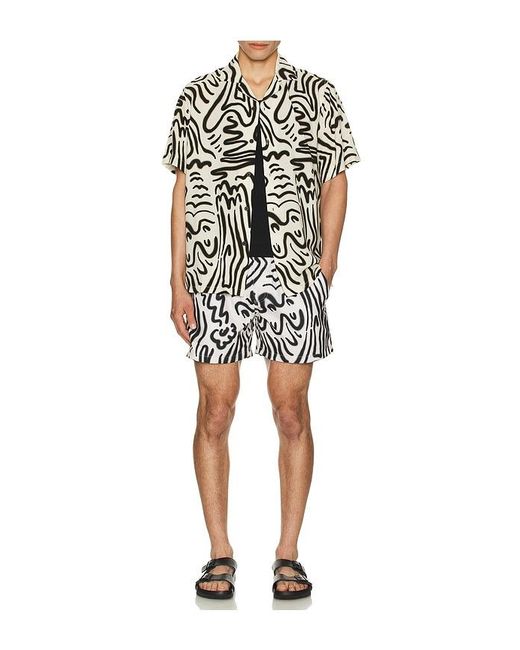 Oas Black Aerosol Swim Shorts for men