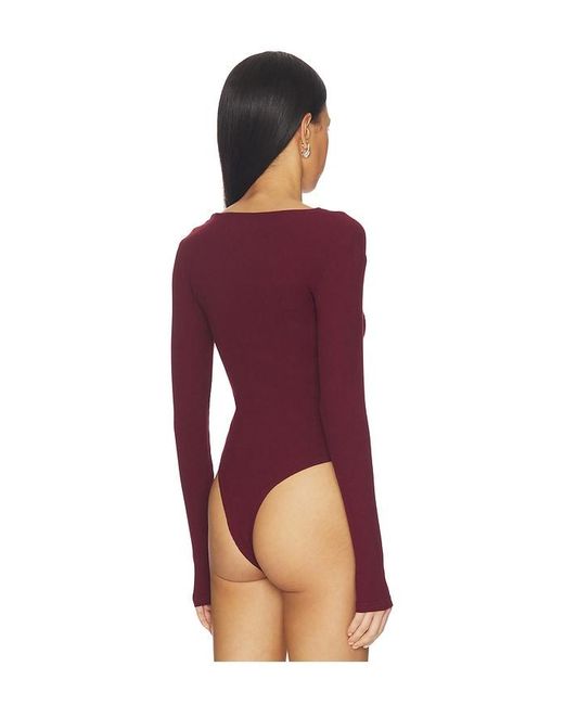 SNDY'S Purple Henley Bodysuit