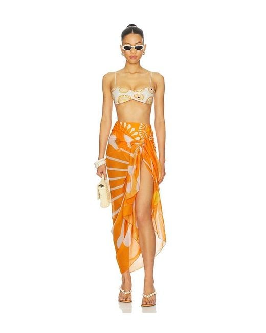 Cala De La Cruz Orange Luana Sarong