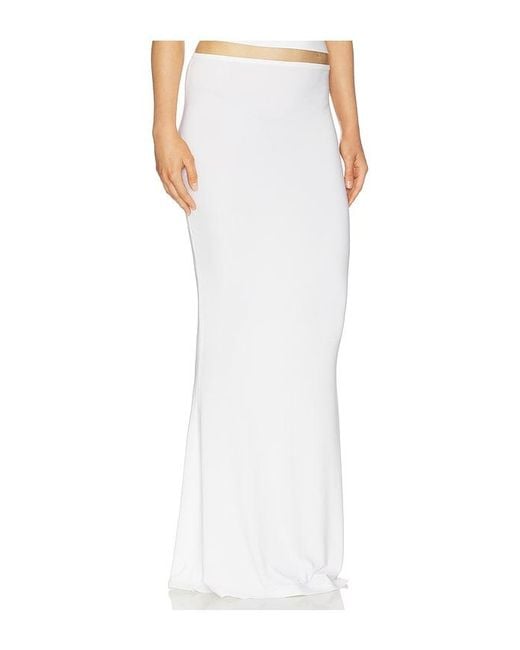 Norma Kamali White X Lifestyle Obie Long Skirt