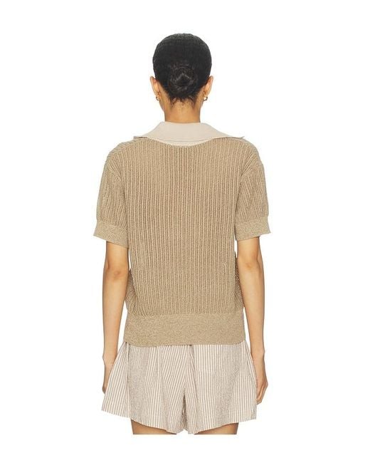 Varley Natural Perrine Knit Polo Top