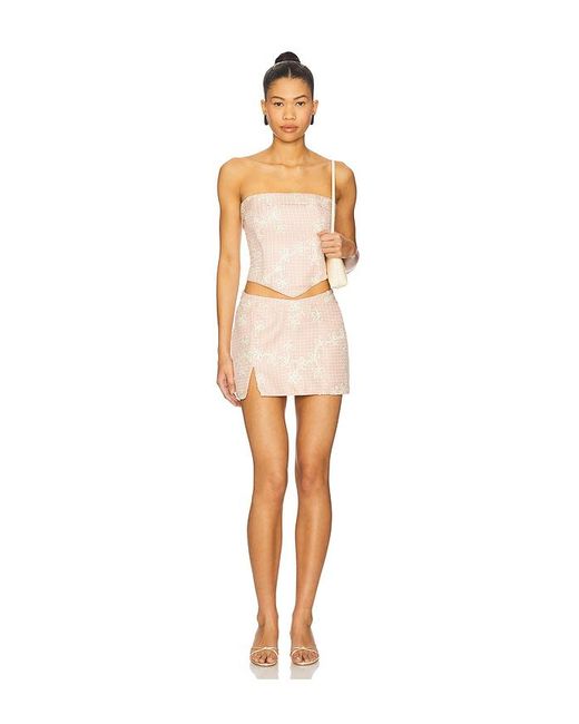 MORE TO COME Pink Doer Skirt Set