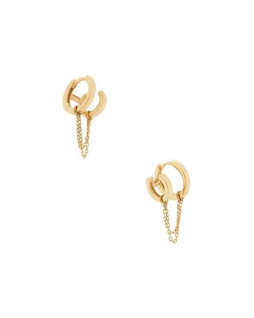 Shashi Metallic Double Katerina Chain Earring