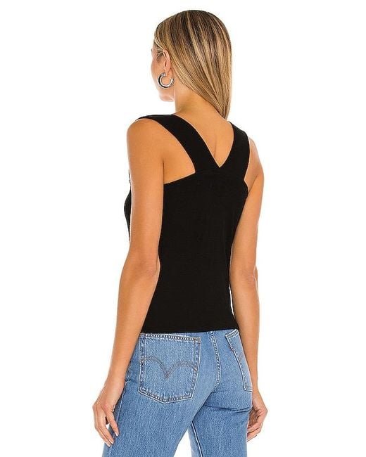 Michael Lauren Black Bosco Snap Front Tank