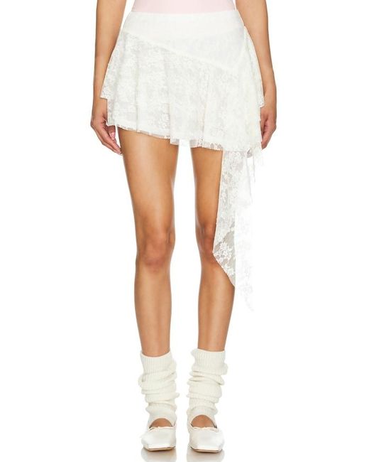 MAJORELLE White Camille Mini Skirt
