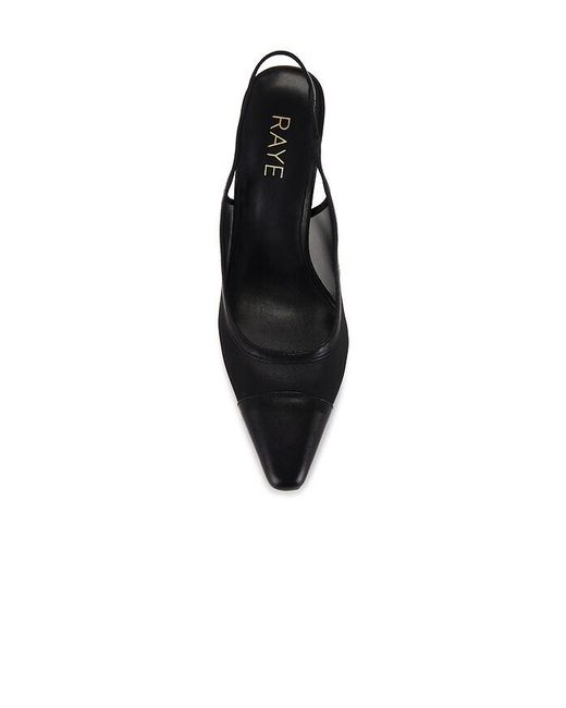 Raye Black Vaneau Mesh Slingback Stiletto Pumps