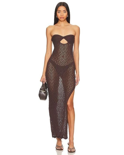 ROBE MAXI MARINE en Chocolate superdown en coloris Multicolor