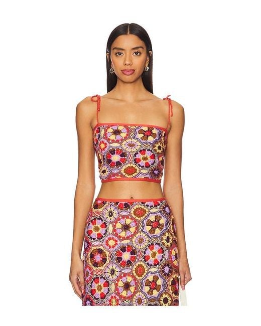 Agua Bendita Red X Revolve Vicky Crop Top