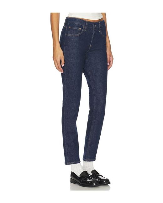 Agolde Blue Cocktail Low Rise Ankle Slim Jeans