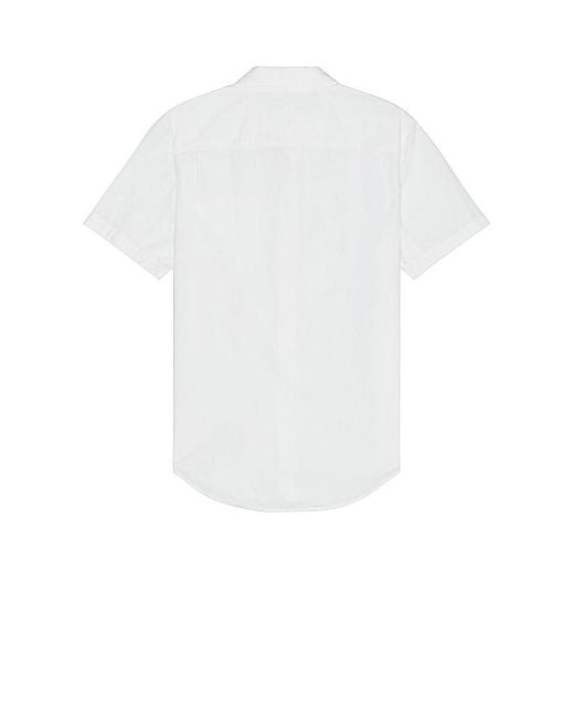 Outerknown White The Short Sleeve Studio Shirt for men