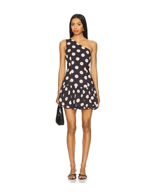 SNDY'S X Revolve Briella One Shoulder Mini Dress Black