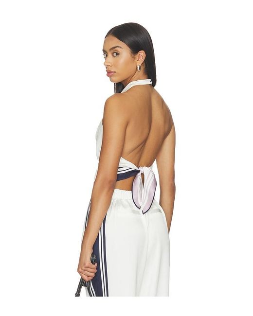 SER.O.YA Blue Nicola Satin Top