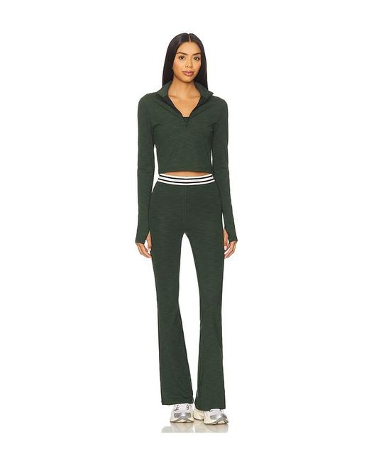Splits59 Green Stevie Active Rib Half Zip Sweatshirt