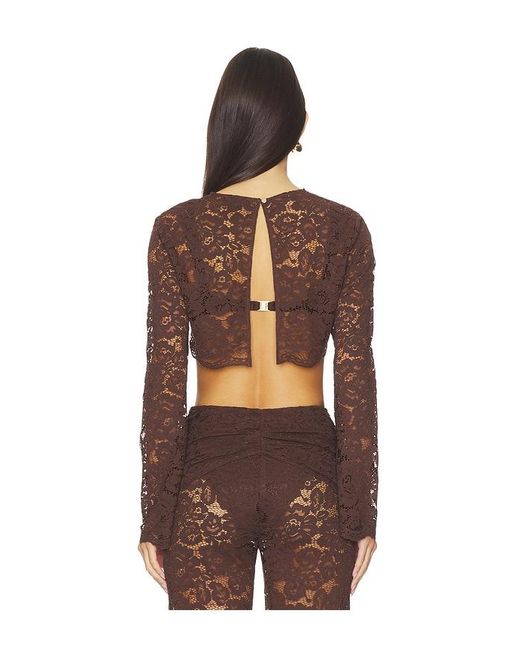 Shani Shemer Brown Ella Crop Top