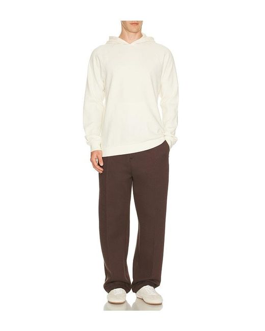 Barefoot Dreams White Waffle Thermal Hoodie for men