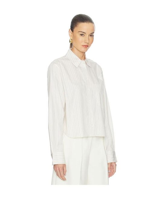 Anine Bing White Essie Cropped Shirt