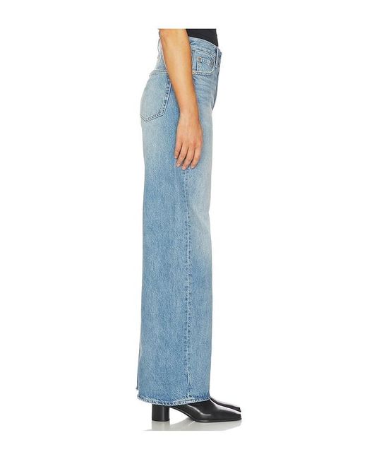 Pistola Blue Sydney High Rise Bowed Wide Jeans