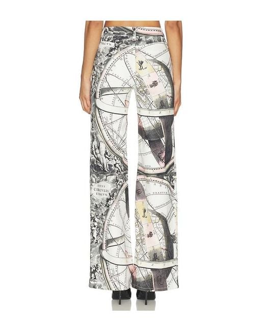 Alice + Olivia White Chic Full Length Jean