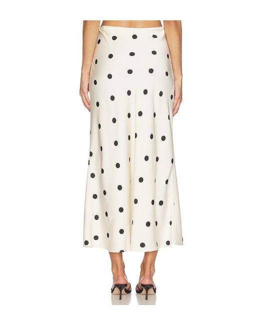 Bardot Natural Pheobe Satin Midi Skirt