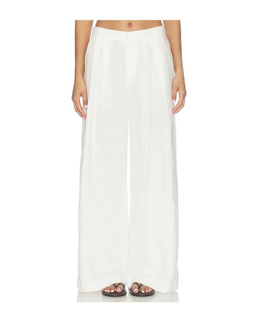 Enza Costa White Linen Easy Trouser