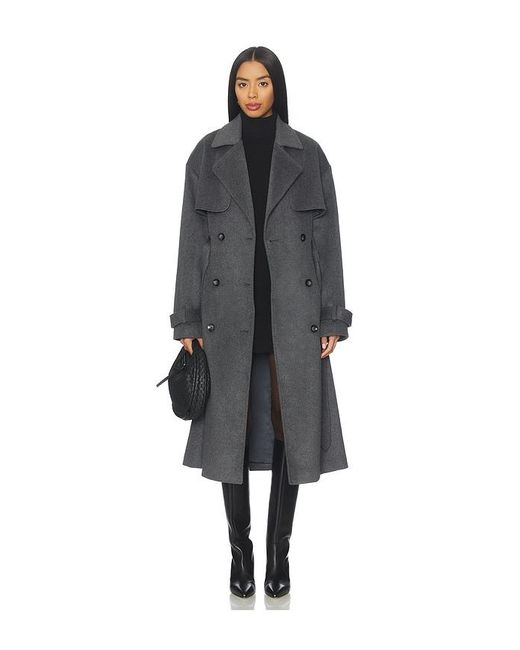 OW Collection Black Matilda Wool Coat