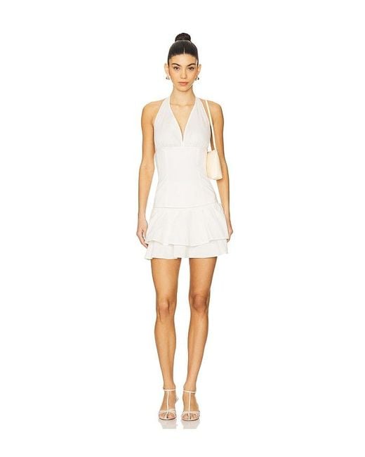 WeWoreWhat White Halter Neck Corset Top