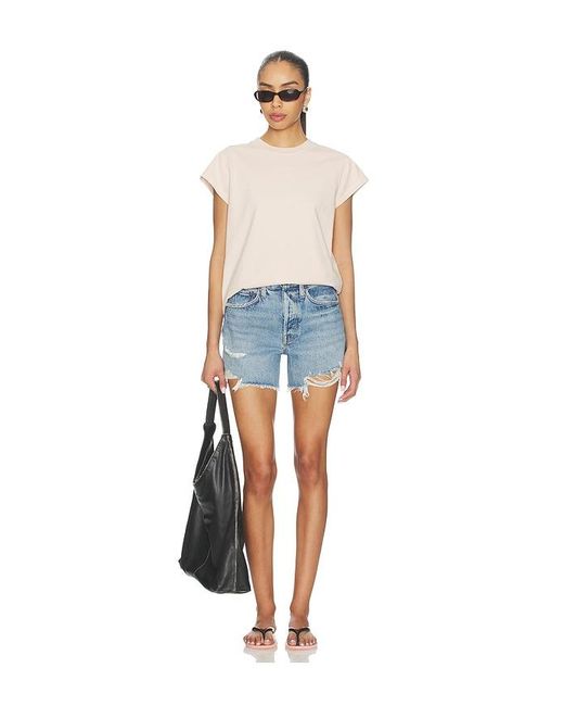 Agolde Blue Long Parker Shorts