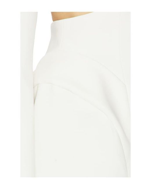 Camila Coelho White Selma Midi Skirt